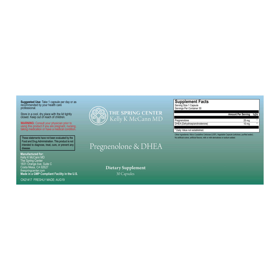 Pregnenolone + DHEA